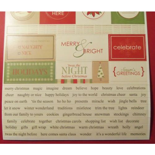 TERESA COLLINS FOR JUNKITZ HOMESPUN HOLIDAY CARD STOCK STICKERZ (STICKERS) NEW
