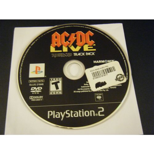 AC/DC Live: Rock Band Track Pack (PlayStation 2, 2008) - Disc Only!!!!