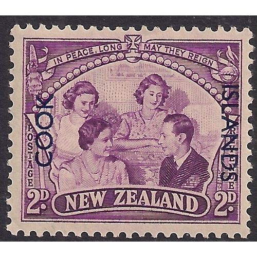 Cook Islands 1946 KGV1 2d Purple Royal Family Umm SG 147 ( F605 )