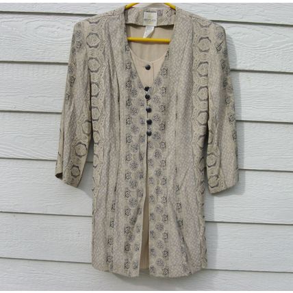 Womens TR Bentley Tunic Top 9 35 Chest Tan Blue Faux Double Front Shirt Blouse