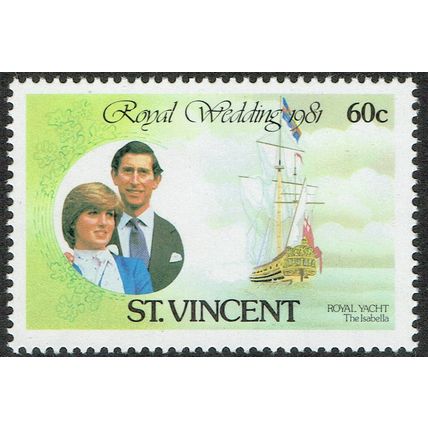 St. Vincent 1981 Royal Wedding 60c Multicoloured SG668 UM