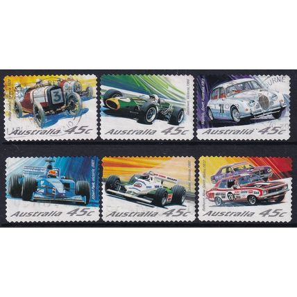 Australia 2002 SG 2175-80 Used - Self Adhesive - Racing Cars/Sport (C-571)