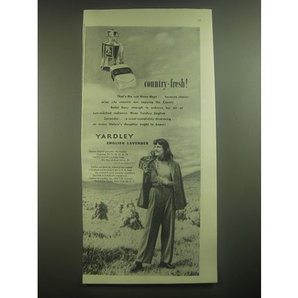 1945 Yardley English Lavender Advertisement - Country-Fresh