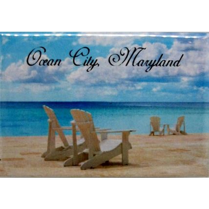 Ocean City Maryland-Beach Scene Fridge Magnet