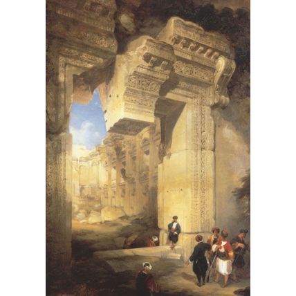 David Roberts The Gateway To The Great Temple At Baalbec Postcard