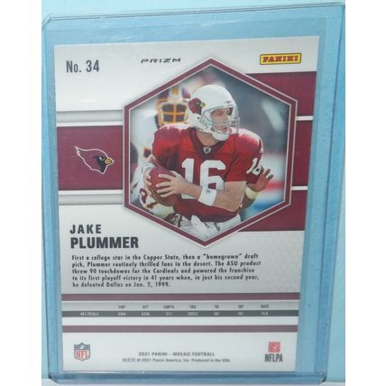 2021 Panini Mosaic JAKE PLUMMER (Arizona Cardinals) Pink Camo #34