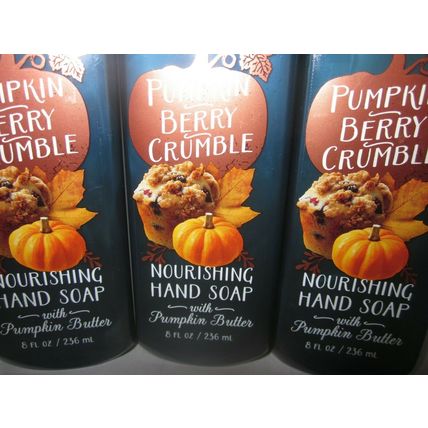 3 Bath & Body Works Hand Soap Pumpkin Butter Nourishing Pumpkin Berry Crumble