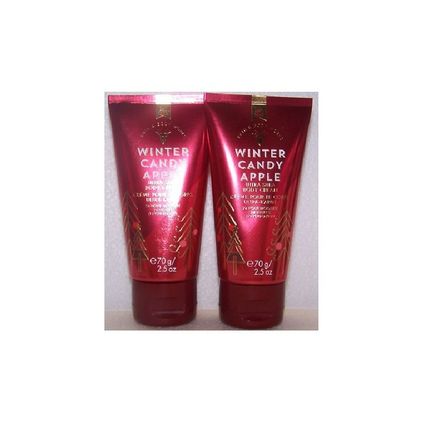 Bath & Body Works Winter Candy Apple Ultra Shea Body Cream Apple Rose Orange x2