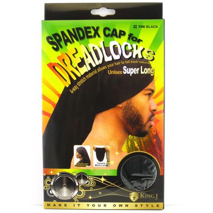 KING.J UNISEX SUPER LONG SPANDEX CAP FOR DREADLOCKS (705 & 706)