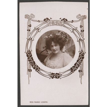 Actress Madge Lessing, c.1906 - Rapid RP Postcard