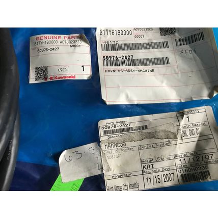 KAWASAKI 50976-2427 XJT2M,DAIDEN E91337,TEC 071017 SERVO MOTOR WIRE CABLE X4A,SB