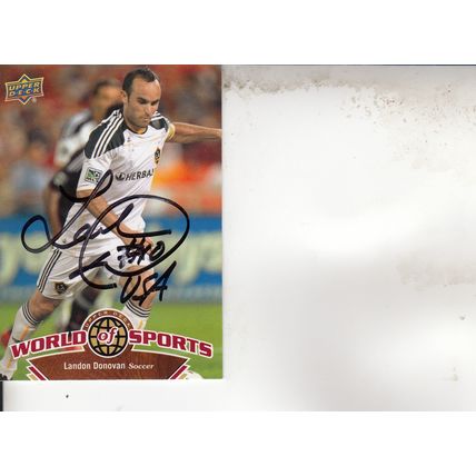 LANDON DONOVAN 2010 AUTOGRAPHED SOCCER HALL OF FAME WORLD CHAMPION MIDDLEFIELDER