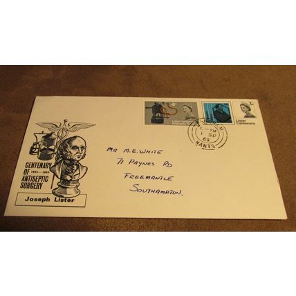 1965 FDC Cover - Joesph Lister / Medical interest - N1 F24
