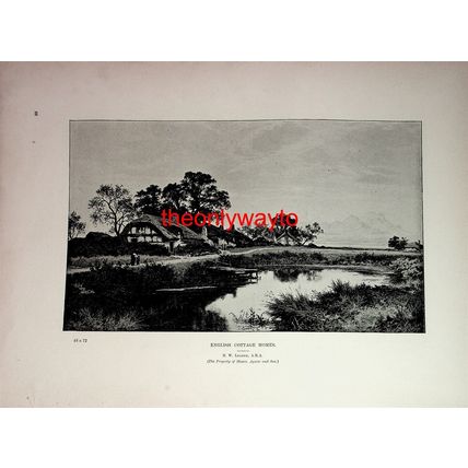English Cottage Homes (Ferry & Ridley Corbet, Reverse), Book Illustration, 1895