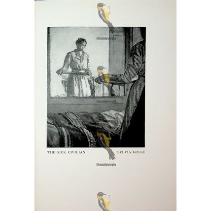 Wayside Pool, J B Manson & Sick Civilian, Sylvia Gosse, Book Illustration, 1920