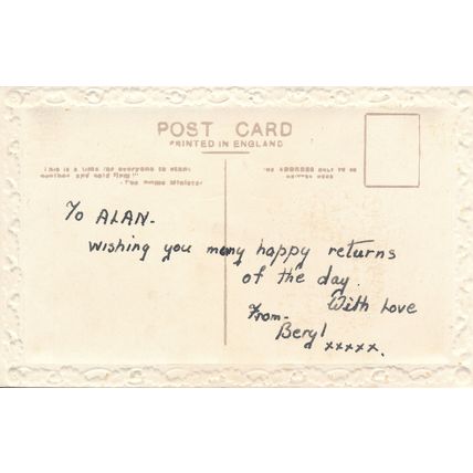 PC18021 Greeting Postcard. A Happy Birthday. Flowers