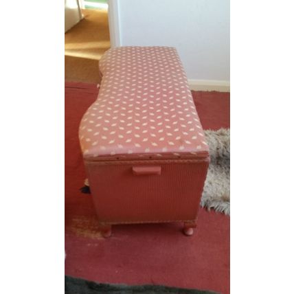 Vintage 1950's Large Wicker Look Blanket Box