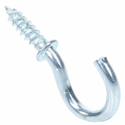 100x CHROME CUP HOOKS 19mm Screw In Strong Hanging Towel Hats Bags Coats Kitchen