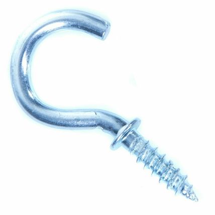 100x CHROME CUP HOOKS 19mm Screw In Strong Hanging Towel Hats Bags Coats Kitchen