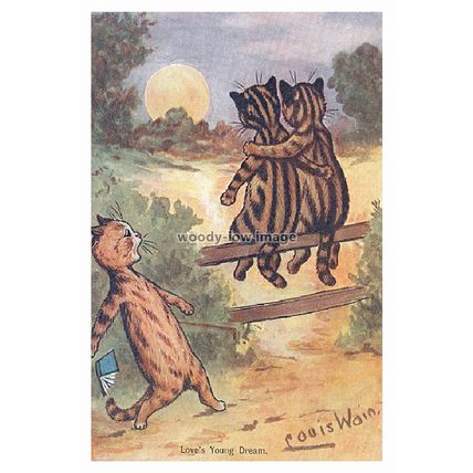 rp09475 - Louis Wain Cats - Loves Young Dream - print 6x4