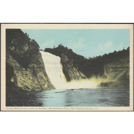 Chutes Montmorency, près de Quebec, c.1930 - PE Co Postcard
