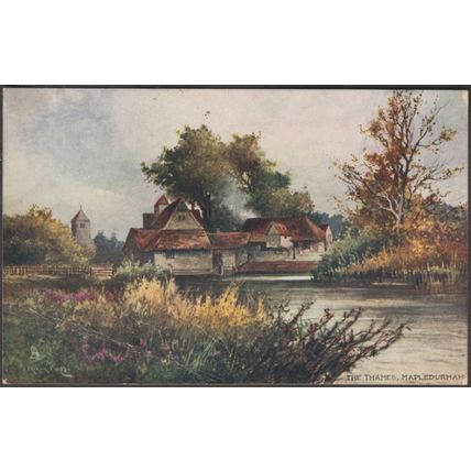 The Thames, Mapledurham, Oxfordshire, 1904 - Tuck's Aquarette Postcard