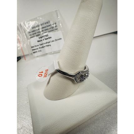 NIB Bomb Party Sz10 Revealed BP Ring RBP5762 Maze of Sparkle Dark Amethyst CZ