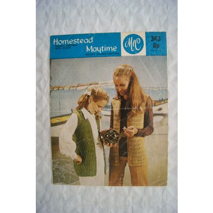 Vintage: M&C 343 mother & daughter waistcoats, DK, 28-38 inches