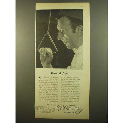 1961 Williamsburg Virginia Ad - Man of Iron