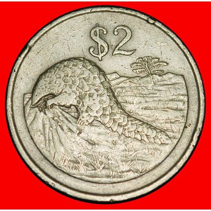 Ⰶ GREAT BRITAIN: ZIMBABWE ★ 2 DOLLARS 1997 ANTEATER!★LOW START★NO RESERVE