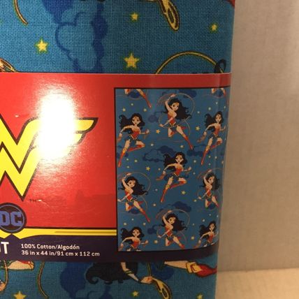 NEW DC Comics Wonder Woman Premium 100% Cotton 1 Yard Cut 36x44 Fabric