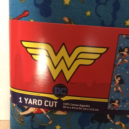 NEW DC Comics Wonder Woman Premium 100% Cotton 1 Yard Cut 36x44 Fabric