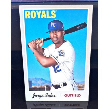 JORGE SOLER 2019 TOPPS HERITAGE BASEBALL CARD #165