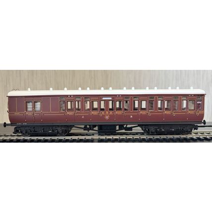 4P-020-001 Dapol GWR Toplight M/line City Lined Crimson 3rd Brake 3747 Set 1