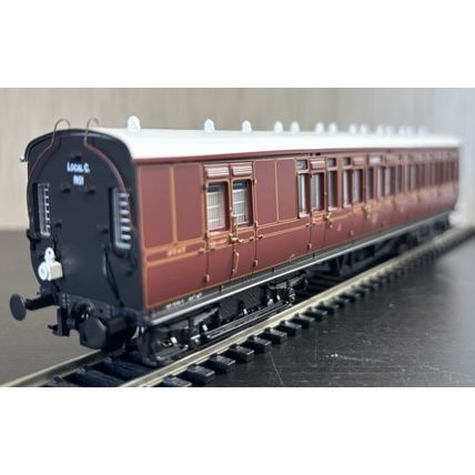 4P-020-001 Dapol GWR Toplight M/line City Lined Crimson 3rd Brake 3747 Set 1