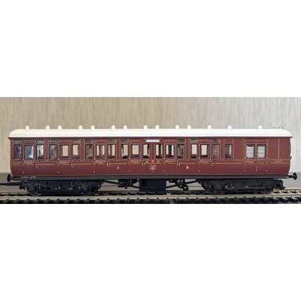 4P-020-001 Dapol GWR Toplight M/line City Lined Crimson 3rd Brake 3747 Set 1
