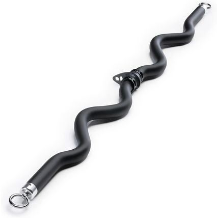 Deluxe Exercise Curl Bar for Lats, Curls and More BBEB-7355 Black 47 Inches