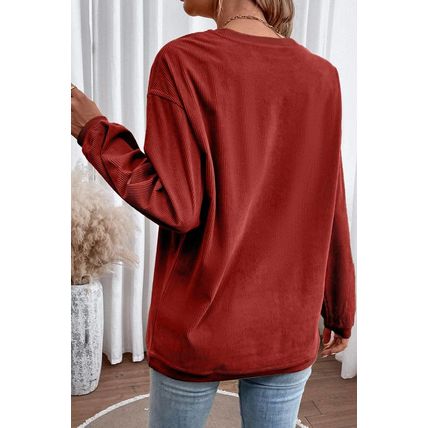 Racing Red MERRY Graphic Corded Christmas Sweatshirt