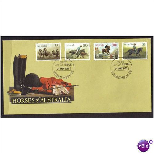 1986 AUSTRALIA HORSES FDC MORPHETTEVALE S.A