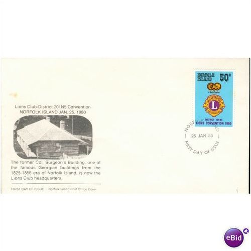 Norfolk Island FDC 1980 - SG 234 - Lions Club 201N5 Convention