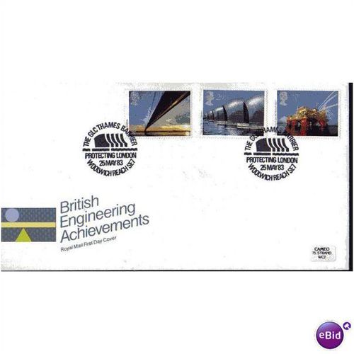 1983 'BRITISH ENGINEERING ACHIEVEMENTS' F.D.C (WOOLWICH REACH SET) (EBID320)