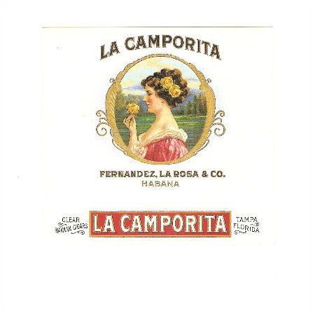 CIGAR BOX LABEL ' La CAMPORITA' ( 1996 )