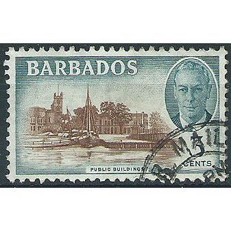 Barbados 1950 SG273 3c Reddish-Brown & Blue-Green Fine Used . . .