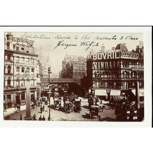 LONDON Ludgate Hill Postcard by Photochrom (30502)