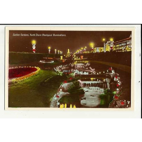Lancashire BLACKPOOL ILLUMINATIONS Sunken Gardens Postcard (3)