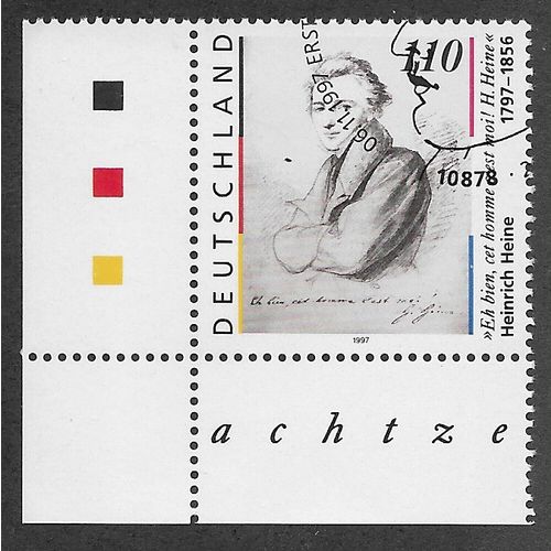 GER 1997 110pf 'HEINRICH HEINE (CORNER MARGIN)FINE USED (EBID53-633)