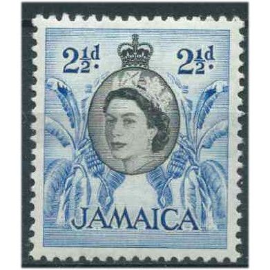 Jamaica 1956 SG162 2 1/2d Black & Deep Bright Blue Mounted Mint . ...