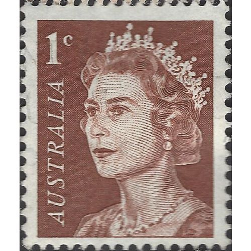 AUSTRALIA, Queen Elizabeth II, brown 1966, 1c, #3