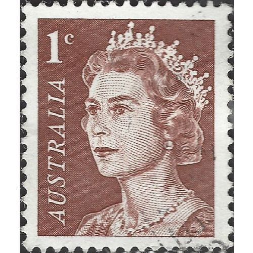AUSTRALIA, Queen Elizabeth II, brown 1966, 1c, #4