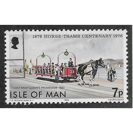 IOM 1974 7P 'HORSE TRAMS CENTENARY' FINE USED (EBID68-847)
